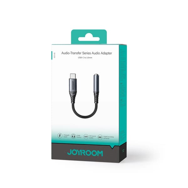 Joyroom SY-C01 USB-C DAC-adapter til 3,5 mm minijack – Sort