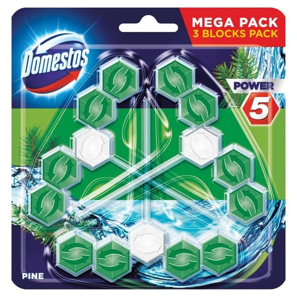 Domestos Domestos_power 5 toalettblock Tall 3x55g