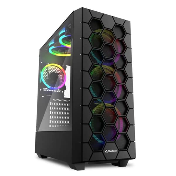 ATX Semi-tower Box Sharkoon RGB HEX Sort