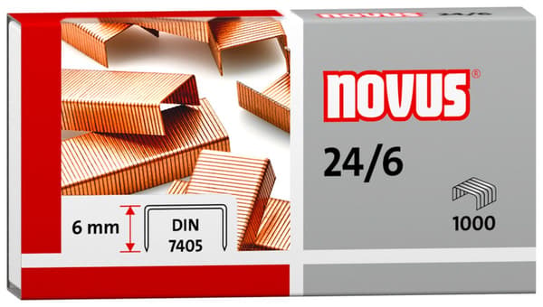 Novus Häftklammer 24/6, 1000 st (040-0206 NO)