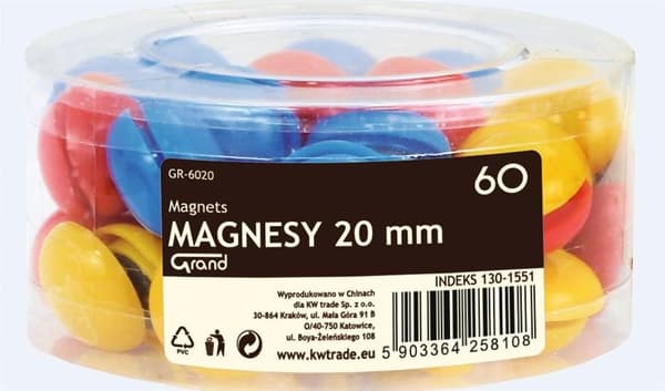 Magneter 20mm rør 60 stk GRAND