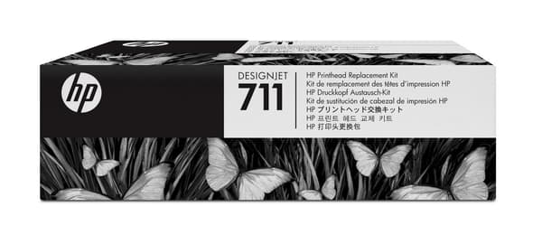 HP 711 - sort, gul, cyan, magenta - printhoved