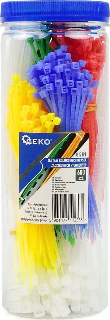 600 stk. farverige kabelbindere i nylon (25)