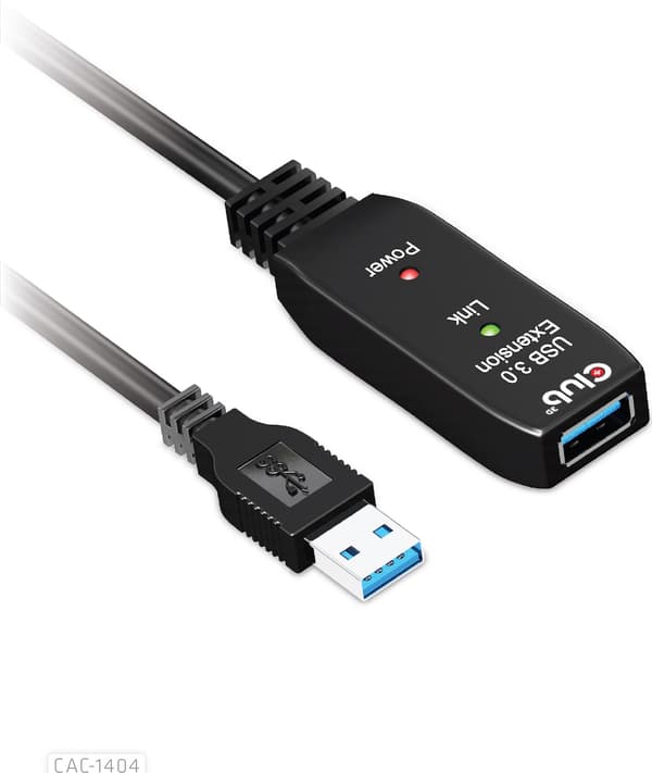 USB Club 3D USB-A-kabel - USB-A 5 m Svart (CAC-1404)