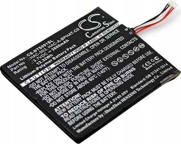 Cameron Sino Uppladdningsbart Batteri 3600Mah För Nintendo Switch/CS-NTS001SL