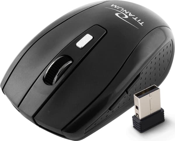 TITANUM TRÅDLÖS 2.4GHZ OPTISK MUS 6D USB SNAPPER