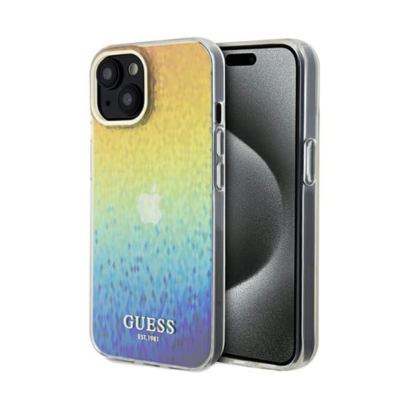 Originalt GUESS Hardcase GUHCP14SHDECMI til iPhone 14 (IML Faceted Mirror / disco iridescent)