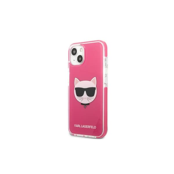 Karl Lagerfeld KLHCP13STPECPI Hårdt cover Choupette Head til iPhone 13 mini 5,4\"