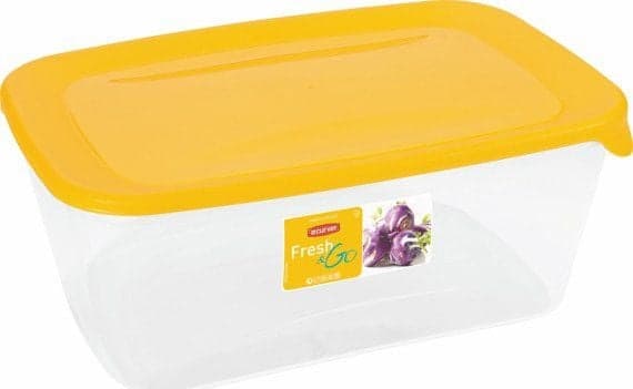 CURVER MATBEHÅLLARE \"FRESH&GO\" ENKEL 3L /GUL/ TRANSPARENT