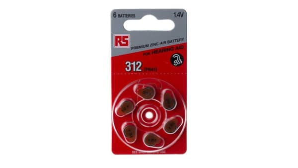 Pastilbatteri, PR41, 1.4V, 175mAh, RS PRO