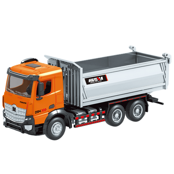 Lastbil Dumper Metall Huina Orange 1:50