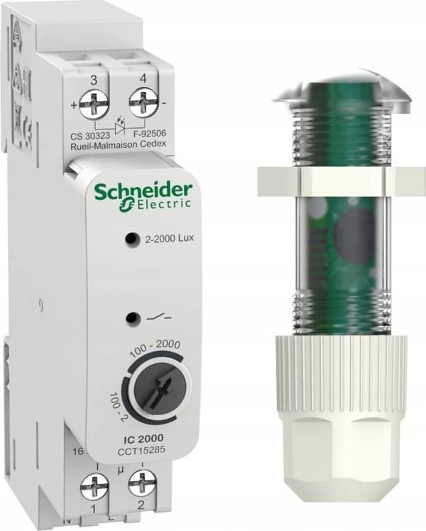 Analog skymningskontakt IC2000 1 kanal 2-2000 lux utomhussensor 1C CCT15285