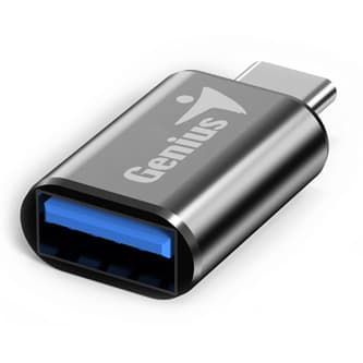 USB-adapter, (3.0), USB C (M) - USB A F, Sort, Genius USB 3.0, op til 5 Gbps
