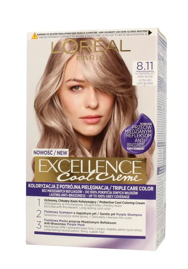 L'Oreal Professionnel Loreal Excellence Cool Creme -hiusväri 8.11 Ultra Ash Light Blonde 1kpl