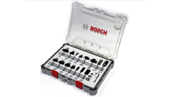 Bosch 15 delar träbitsats för 6 mm skaftfräs
