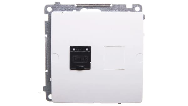 Kontakt-Simon Enkelt computerstik BASIC MODUL RJ45 kat.6 hvid - BM61.01/11