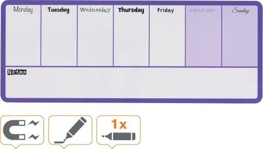 Veckoplanerare Nobo 140x360 violett