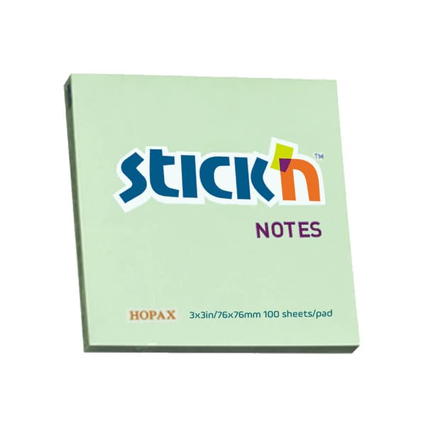 Klæbende notesbog grøn pastel