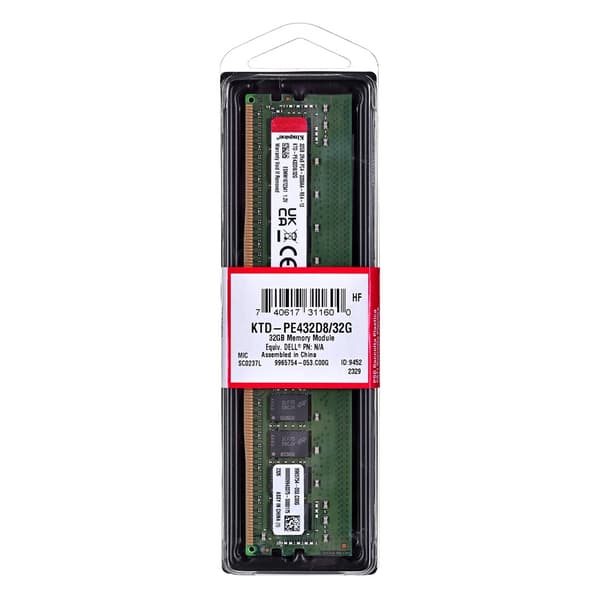 Kingston Minnesmodul 32GB DDR4-3200MHz Reg ECC x8 Modul