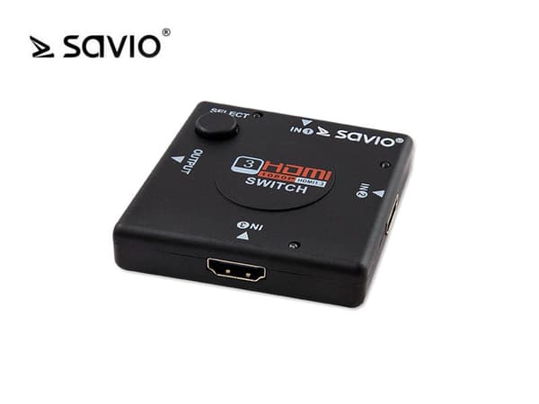 SAVIO CL-26 - video-/audioswitch - 3 p