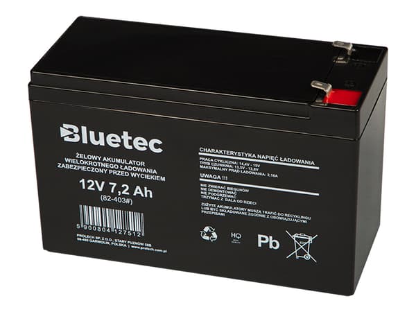 82-403# Keltainen akku 12v 7.2ah bluetec