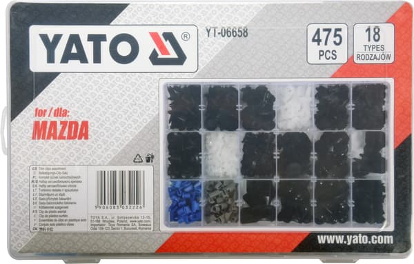 UPPSÄTTNING BILKLÄMMOR MAZDA 475