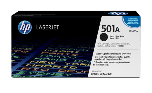 HP 501A - sort - original - LaserJet - tonerpatron (Q6470A)