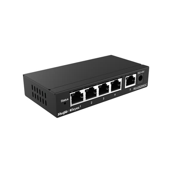 Kontrollerbar Switch Reyee L2 5 porte 1Gbit metalindkapsling desktop