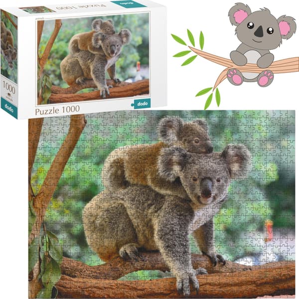 Puslespil 1000 Koala baby og mor