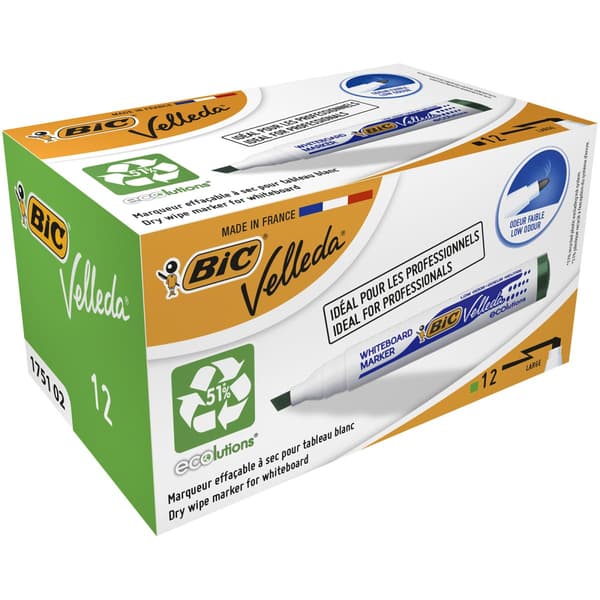 Bic whiteboardmarker velleda 1751 fingertip grøn