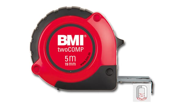 BMI TwoComp 5 m magnetisk rullebåndmål