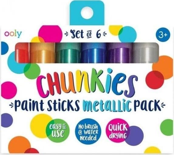 Färger i krita Chunkies Paint Sticks Metallic 6st
