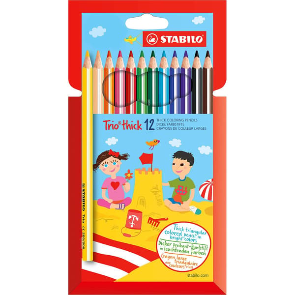 Farveblyanter Trio etui 10+2 farver STABILO