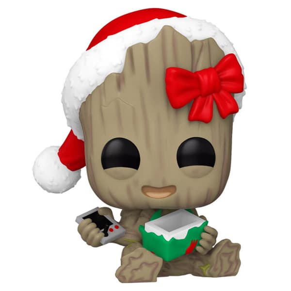 POP figur Marvel Groot med gave