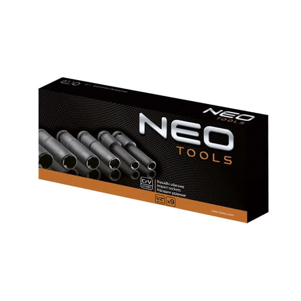 Neo Torx slagtopnøglesæt 1/2\" E10-E24 lang 9 stk (12-110)