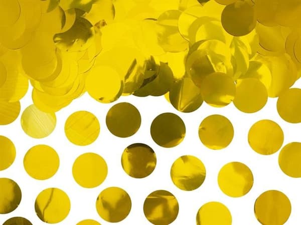 Party Deco Konfetti, Cirkel, Guld Universal