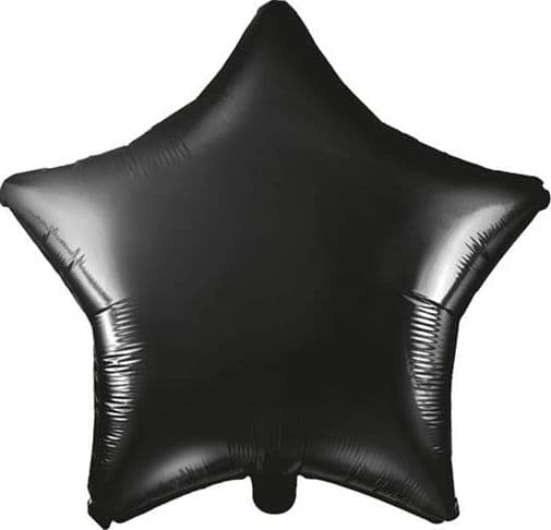 Party Deco Folieballon Stjerne, sort, 48cm universal