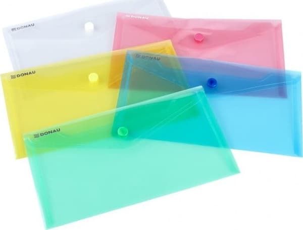 Mapp, PP, DL, 126 x 225 x 0.18 mm, för spänne, display, blandade färger