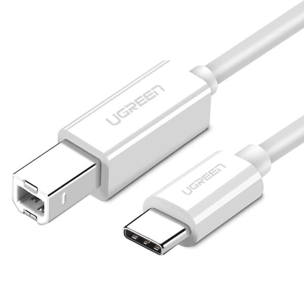 USB 2.0 C-B UGREEN US241 -kaapeli 1,5 m (litteä)