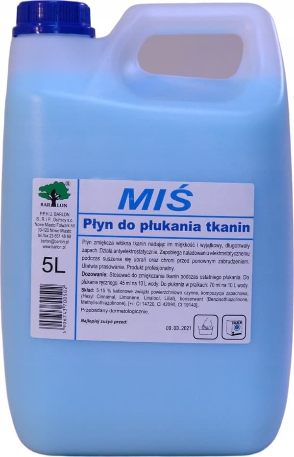 Barlon Bear Sköljmedel - Skölj, blå - 5 l