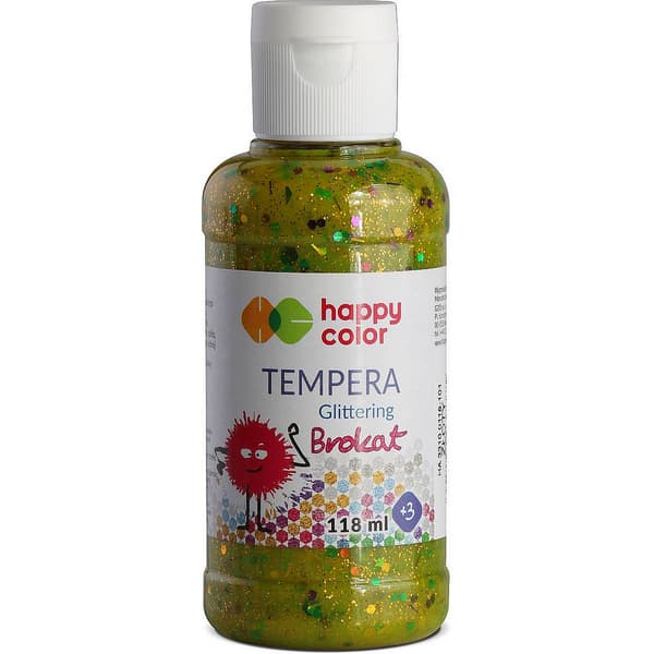 Tempera maling 118ml glitter guld HAPPY COLOR