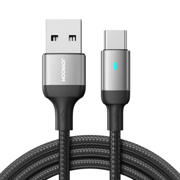 Joyroom Extraordinary Series A10 USB-A/USB-C 3A-Kabel 1,2 m – Sort