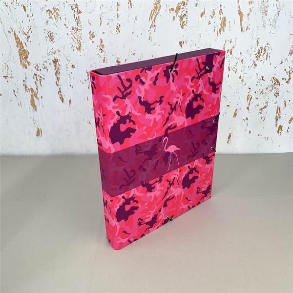 Salkkulaukku A4 kuminauhalla Ruusucamouflage