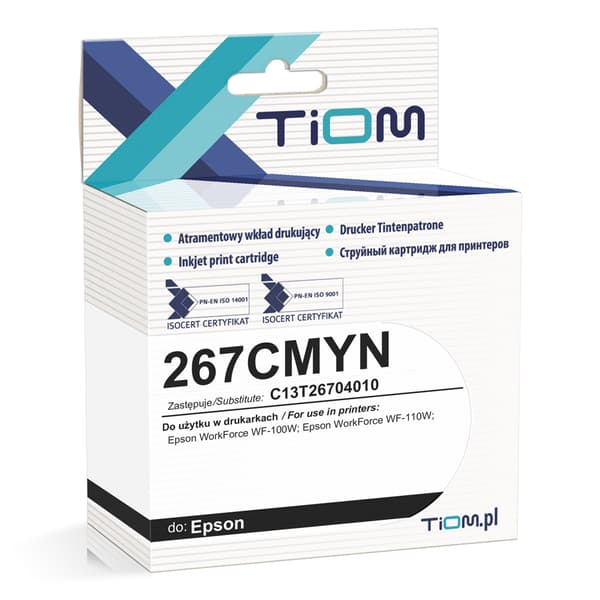Tiom blækpatron Tiom til Epson 267CMYN | C13T26704010 | 7ml | farve