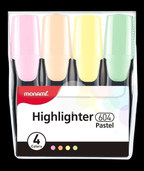 Overstregningstusch 604 sæt 4 stk pastel MONAMI