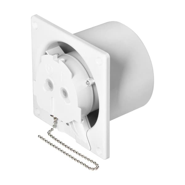 Badeværelsesventilator 100mm Premium - Kabel med afbryder (Kugleleje)