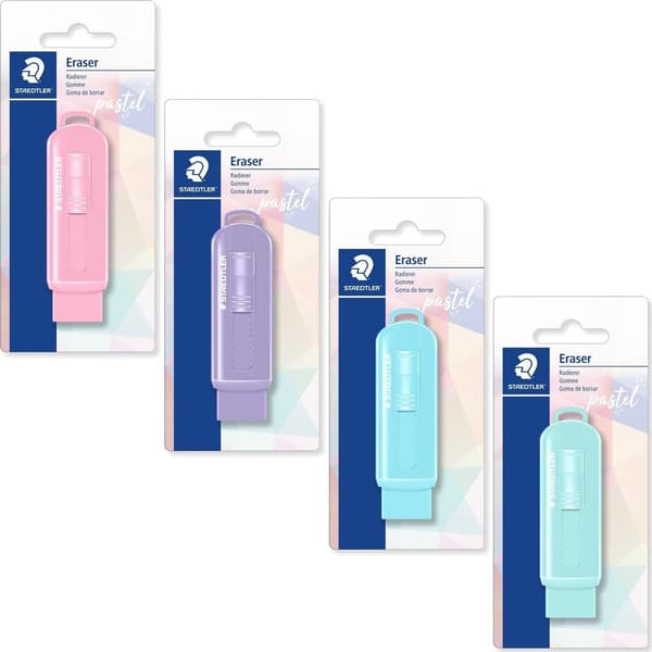STAEDTLER pastellfärgat gummiband med skjutlock