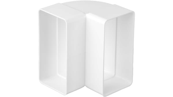 Lodret ventilationsbøjning 110x55mm plast 90 gr. 060 /type 060/ 02-406