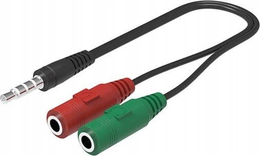 USB-kabel Vega KABEL JACK TIL 2X JACK ADAPTER 3,5 TOMMER AUX HØRETELEFON MIKROFON