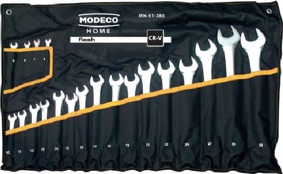 Modeco Sæt ringnøgler 20 stk. 6-32mm CR-V FLASH MN-51-280